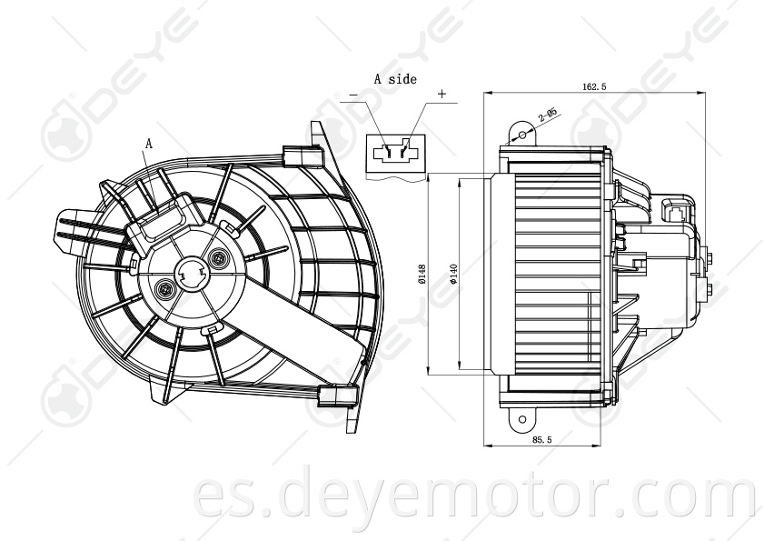 7701068976 motor del ventilador del aire acondicionado del coche 12v para RENAULT KANGOO